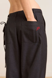 DAMSON MADDER Tatianna trouser navy pinstripe