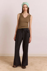 DAMSON MADDER Tatianna trouser navy pinstripe