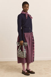 DAMSON MADDER Venna wrap merino wool cardigan navy