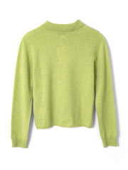 DAMSON MADDER Voula wool and cashmere blend cardigan lime green