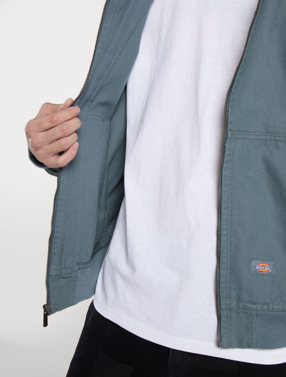 DUCK CANVAS HOODED UNLINED JACKET