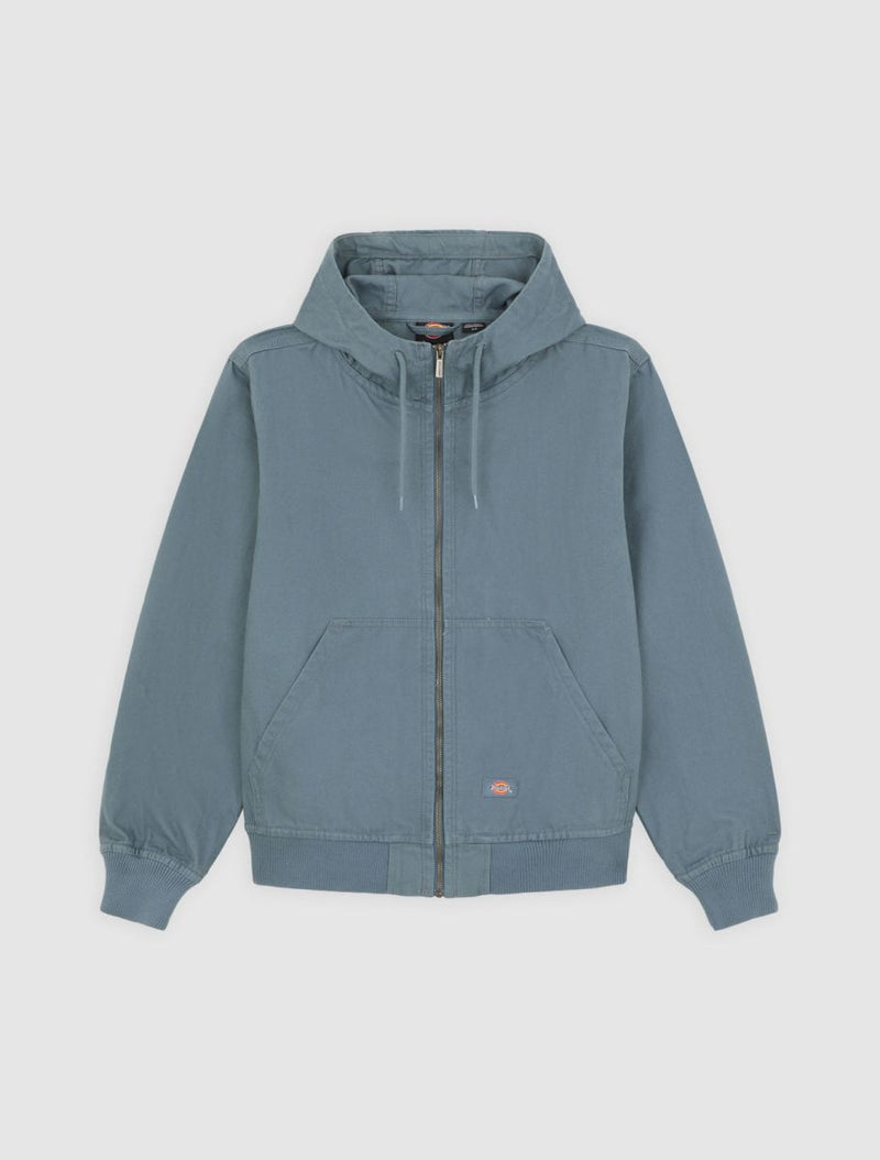 DUCK CANVAS HOODED UNLINED JACKET