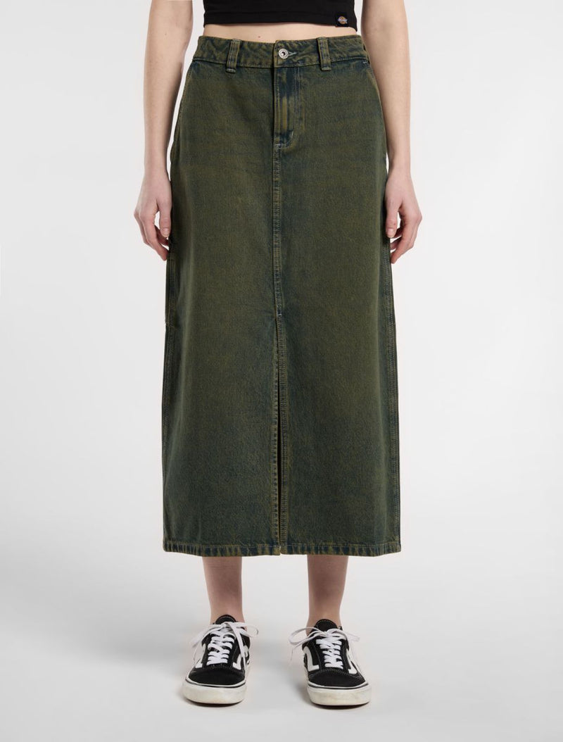 LONG DENIM CARPENTER SKIRT W