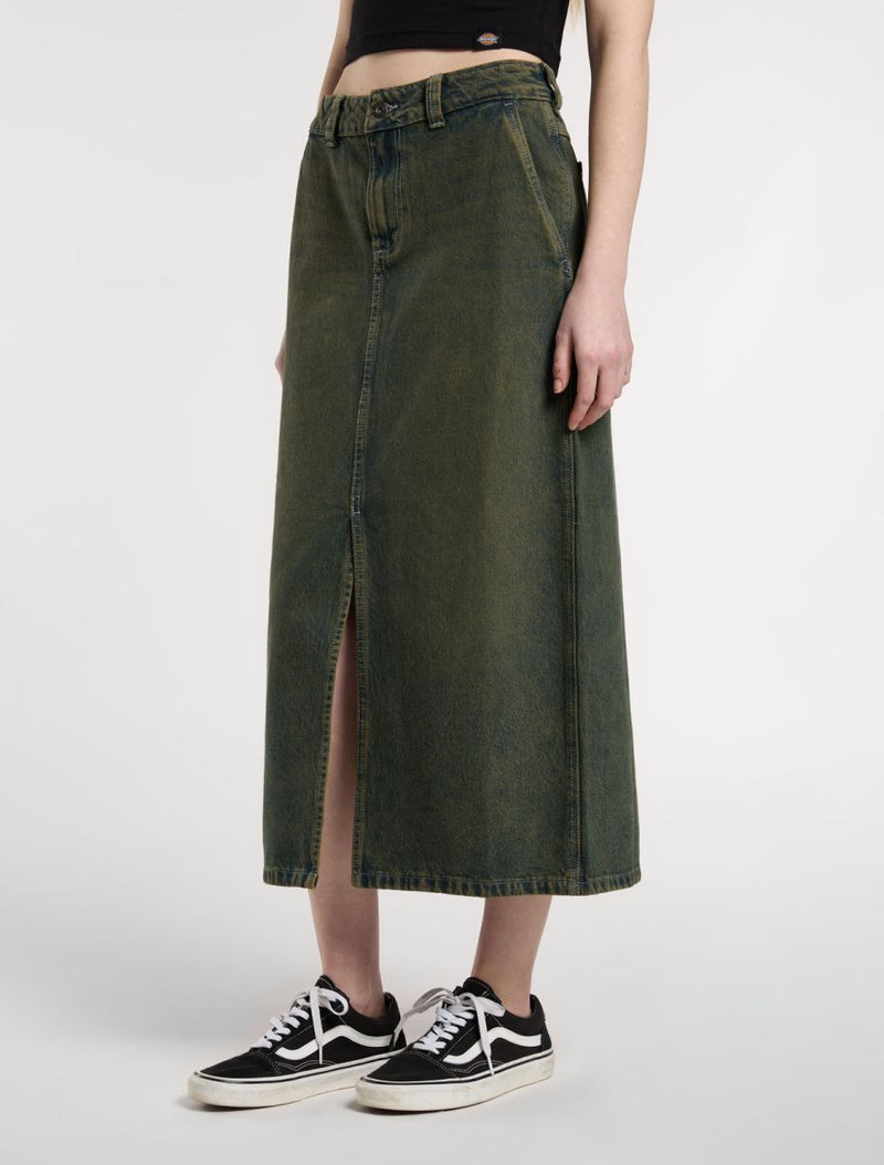 LONG DENIM CARPENTER SKIRT W