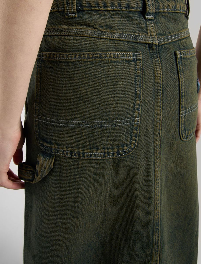 LONG DENIM CARPENTER SKIRT W