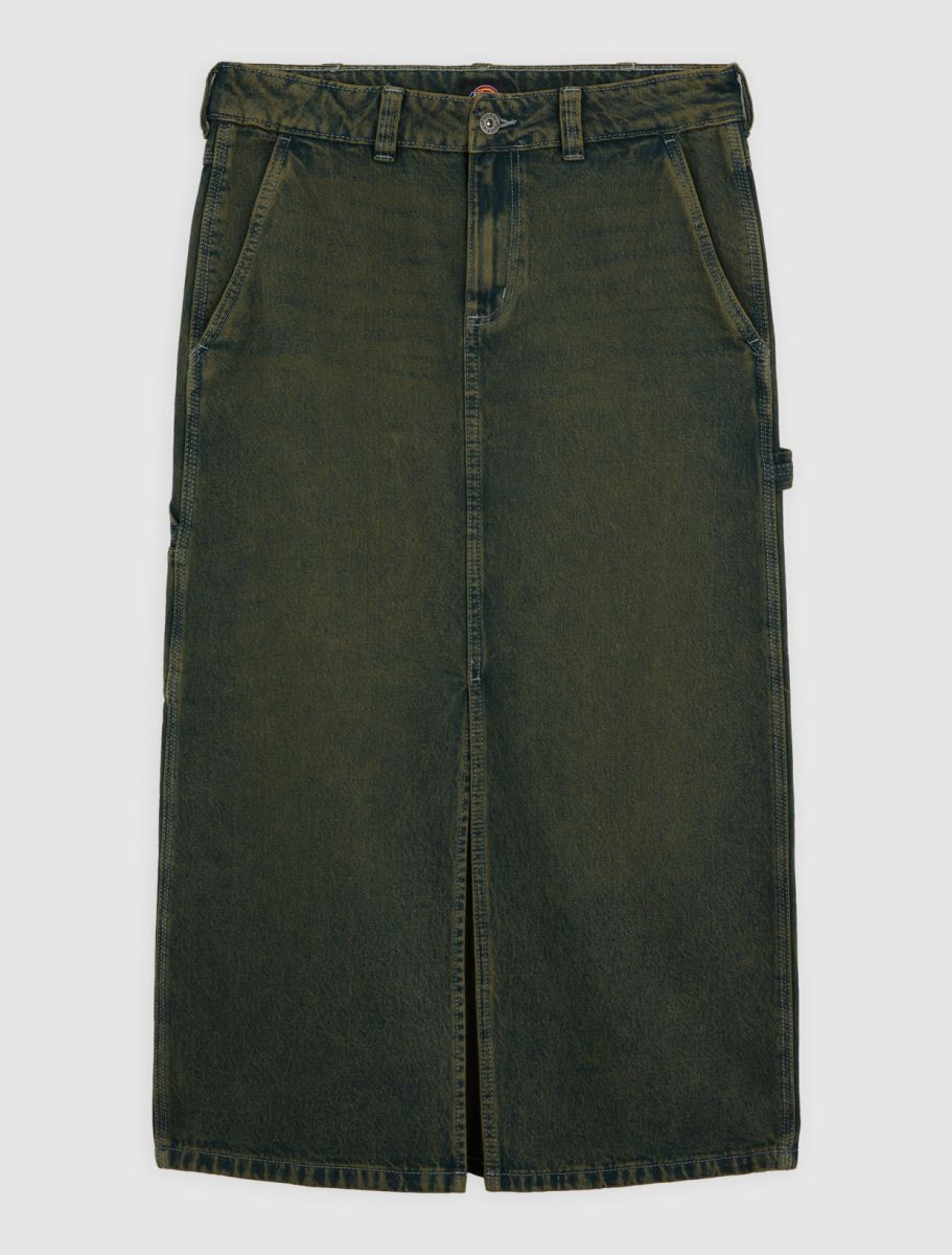 LONG DENIM CARPENTER SKIRT W