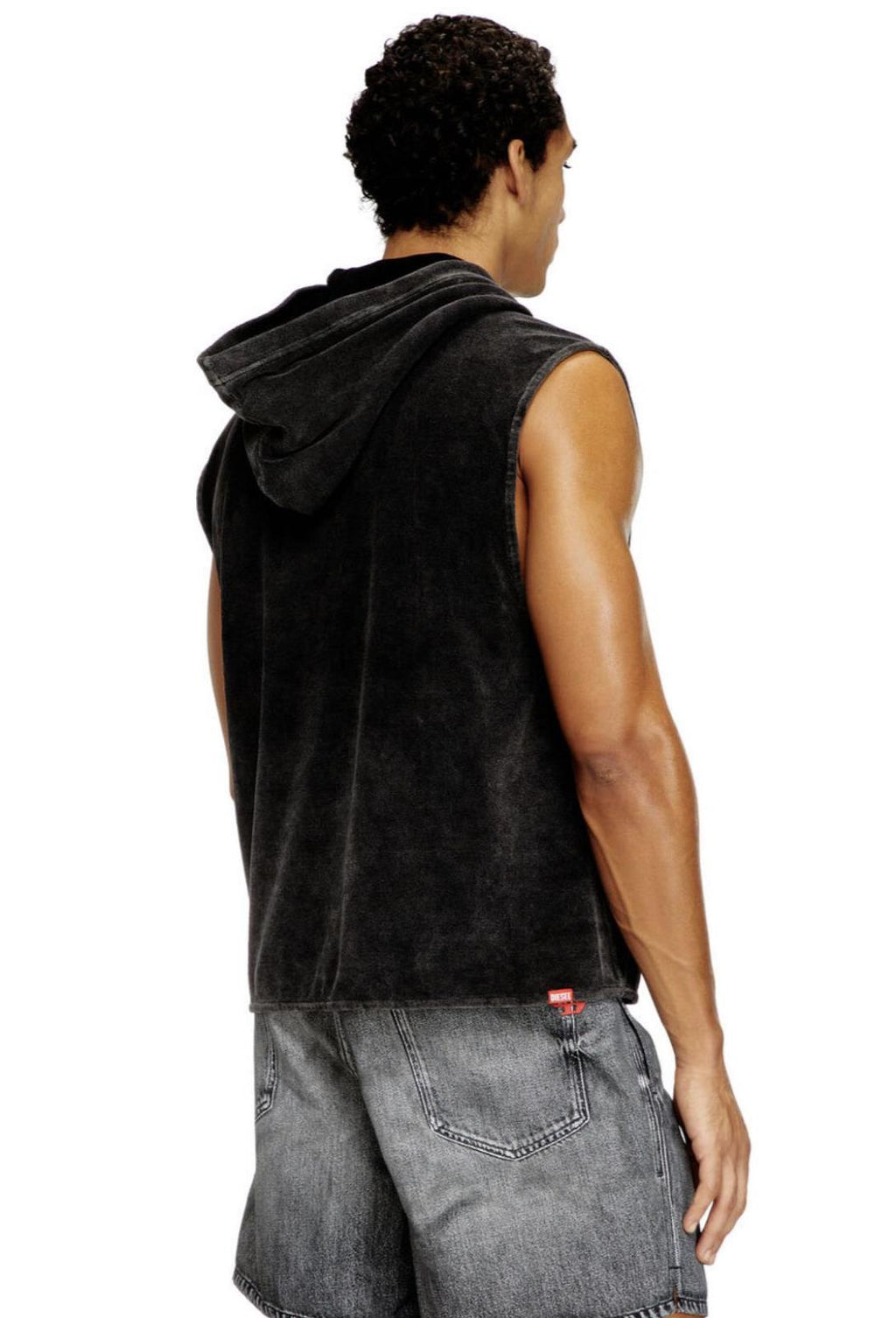 DIESEL Aruba-DNM sleeveles hoodie black