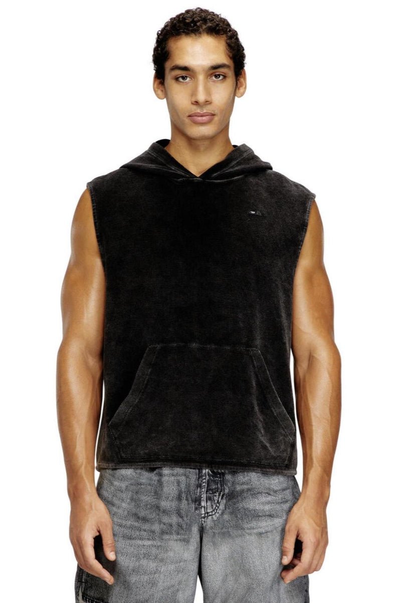 DIESEL Aruba-DNM sleeveles hoodie black