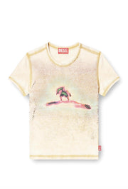 DIESEL T-Uncuties-Long-S10 t-shirt beige