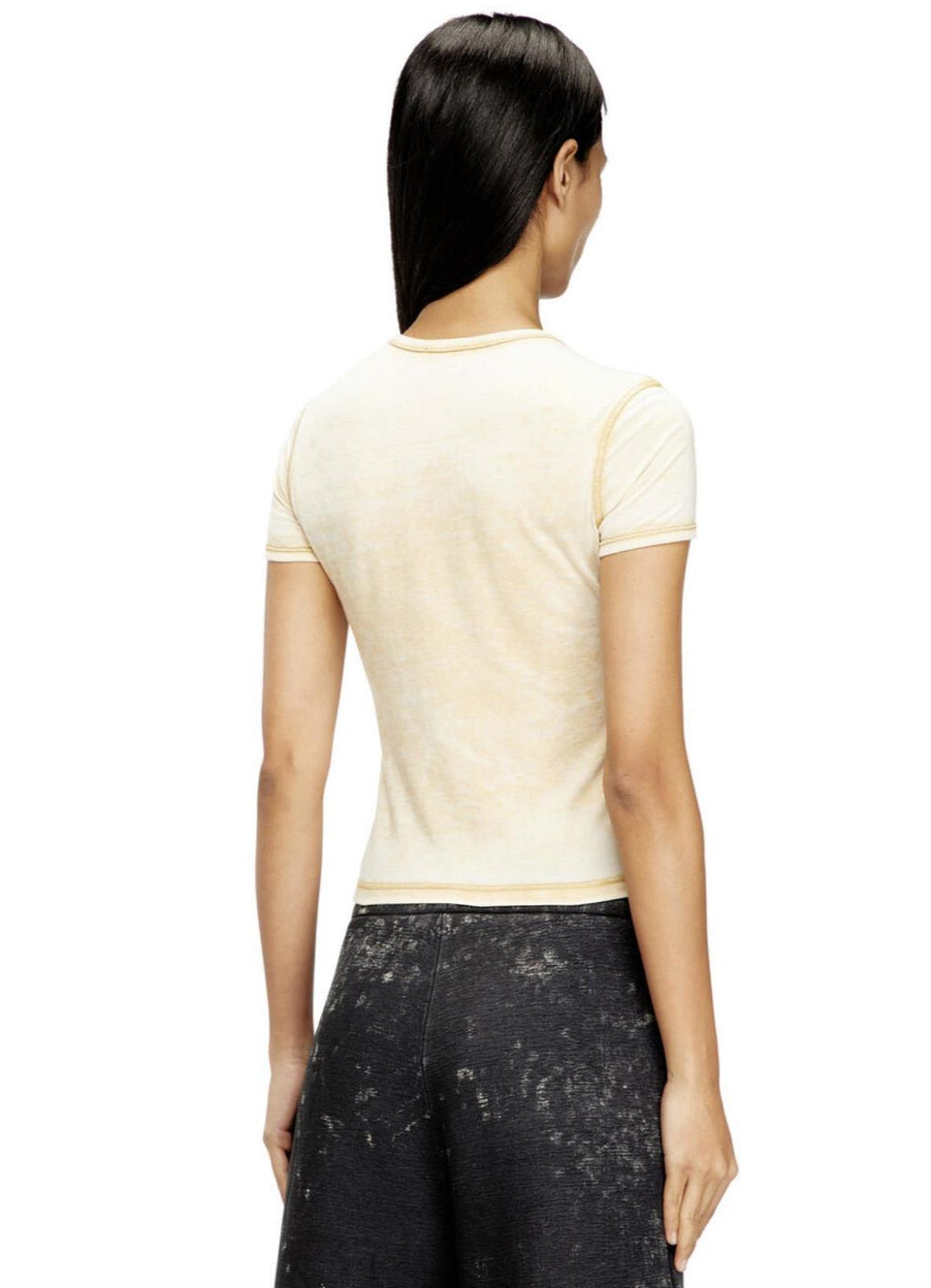 DIESEL T-Uncuties-Long-S10 t-shirt beige