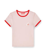 DIESEL T-Uncuties-Long-S12 t-shirt pink red