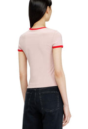 DIESEL T-Uncuties-Long-S12 t-shirt pink red