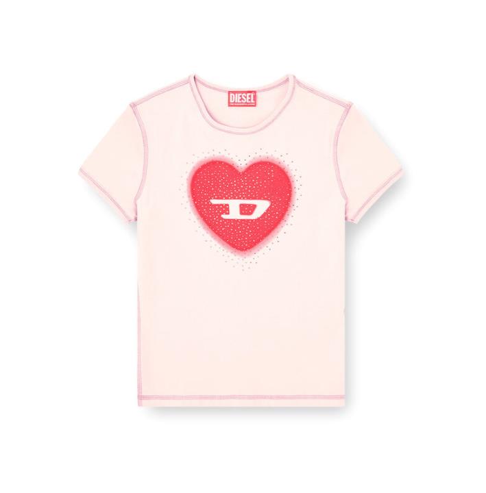 DIESEL T-Uncuties-Long-S5 t-shirt pink