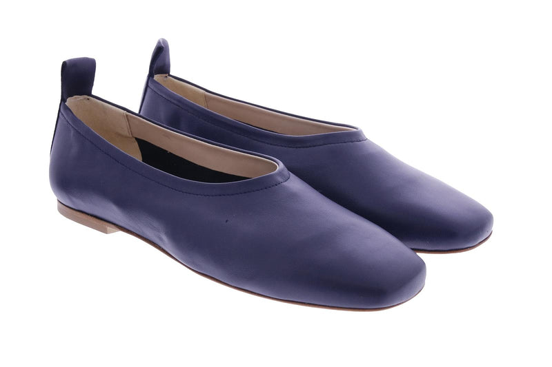 FABIO RUSCONI Square toe ballerinas navy blue