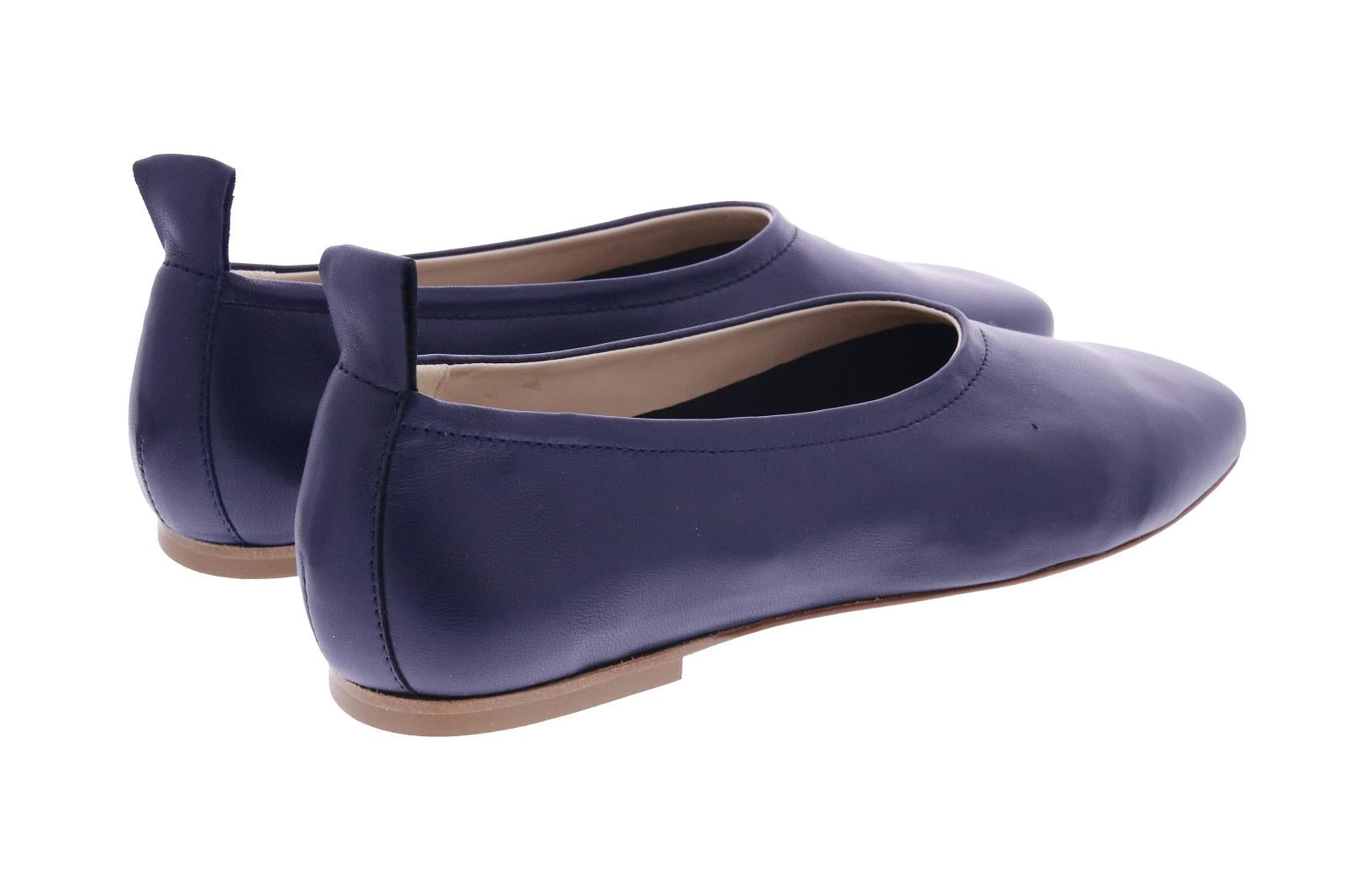 FABIO RUSCONI Square toe ballerinas navy blue - Shop in store at Monar