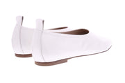 FABIO RUSCONI Square toe ballerinas off white patent