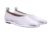FABIO RUSCONI Square toe ballerinas silver