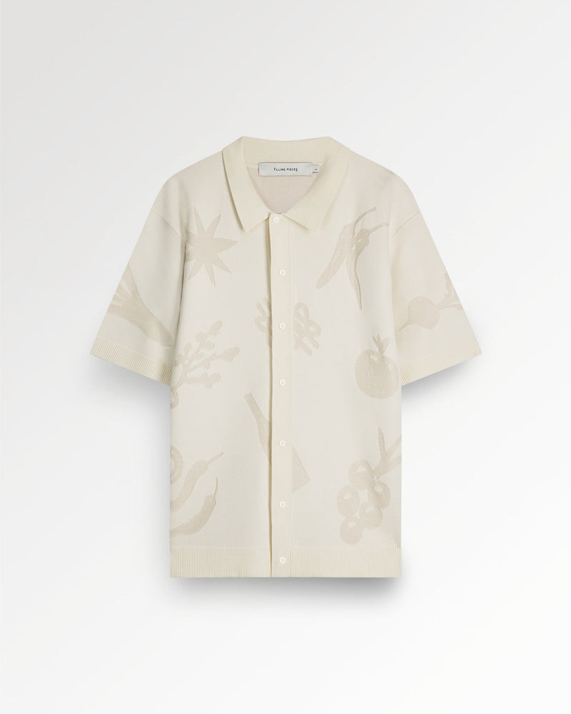 FILLING PIECES Knit shirt breaking bread antique white