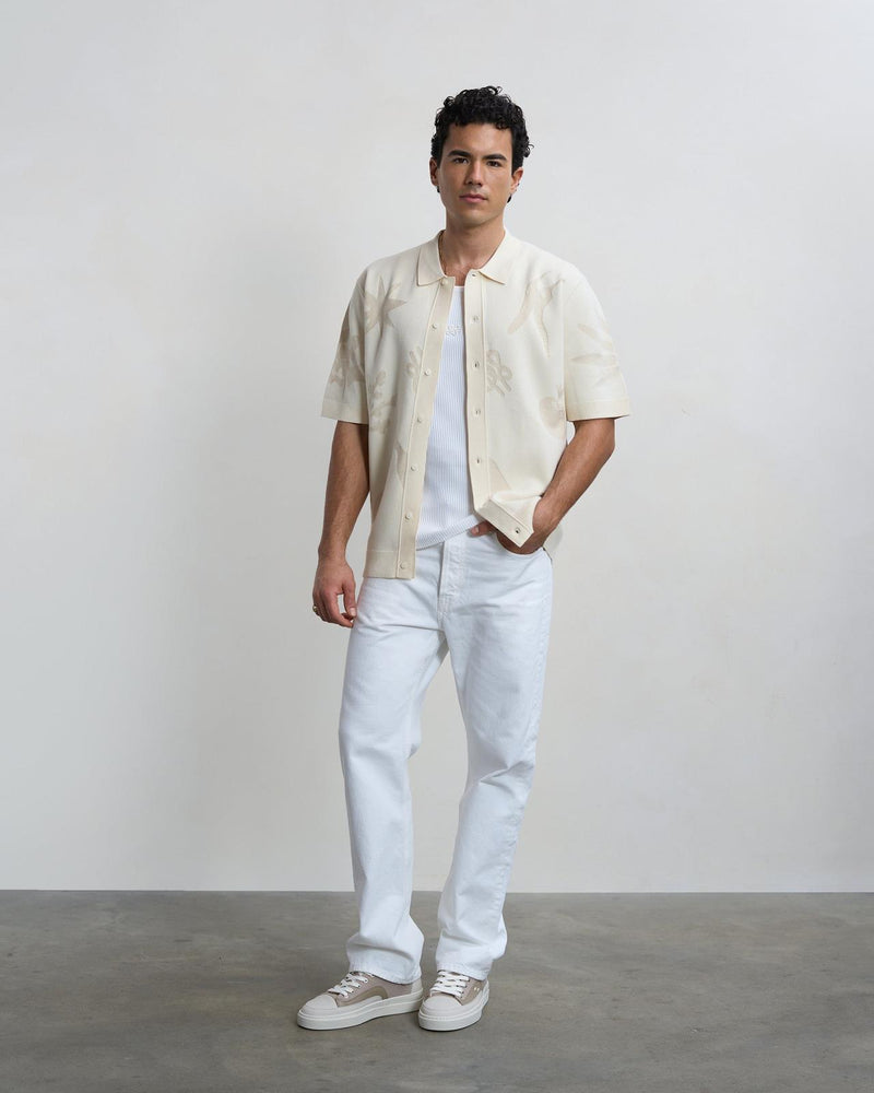 FILLING PIECES Knit shirt breaking bread antique white