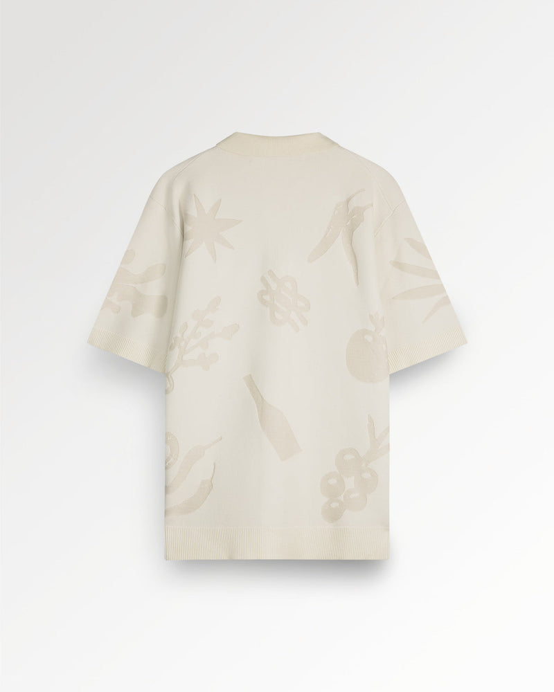 FILLING PIECES Knit shirt breaking bread antique white