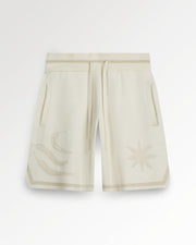 FILLING PIECES Knit shorts breaking bread antique white