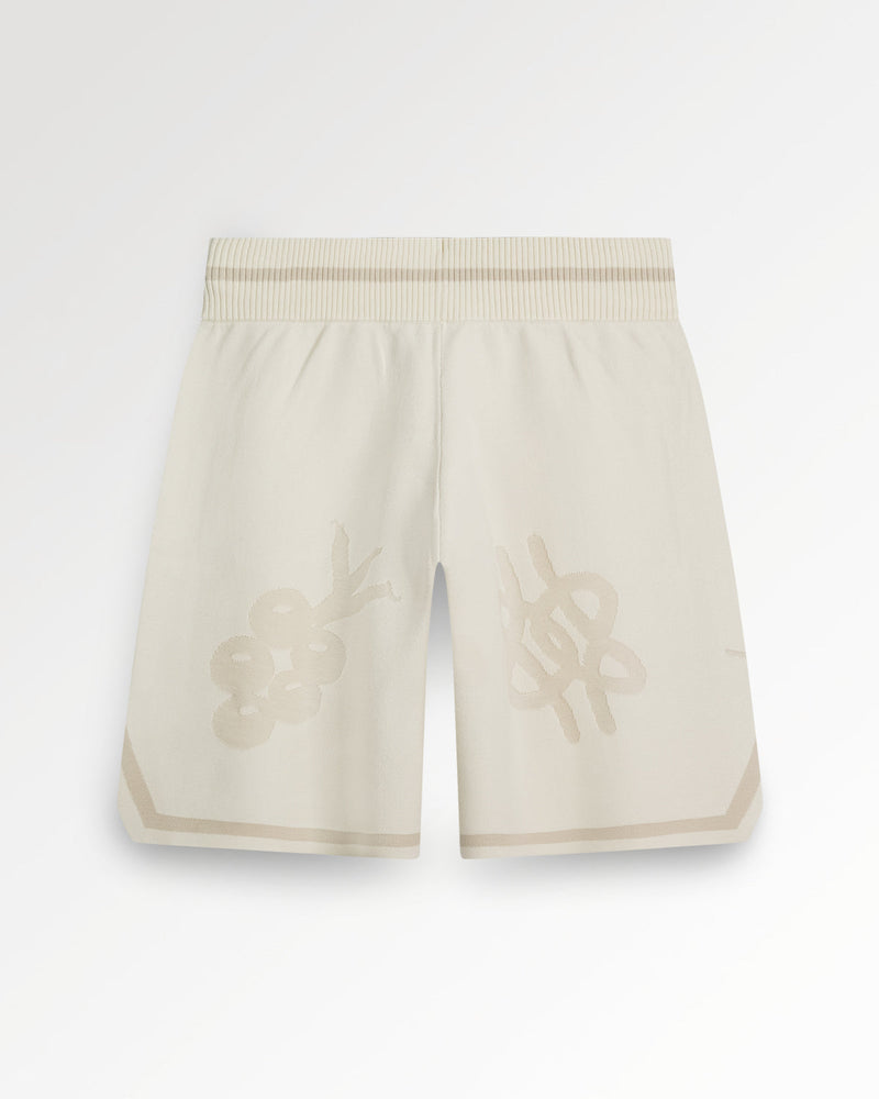 FILLING PIECES Knit shorts breaking bread antique white