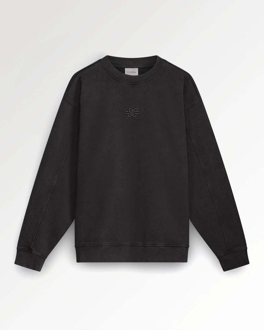 FILLING PIECES Sweatshirt boxy embroidered vintage black