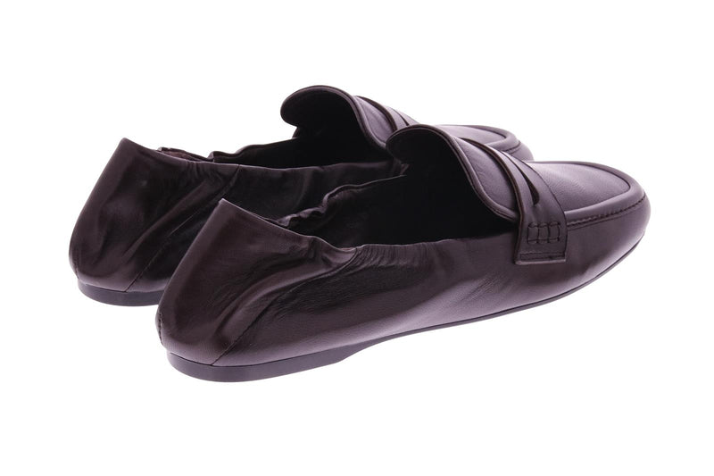 GUGLIELMO ROTTA Satin loafers dark brown