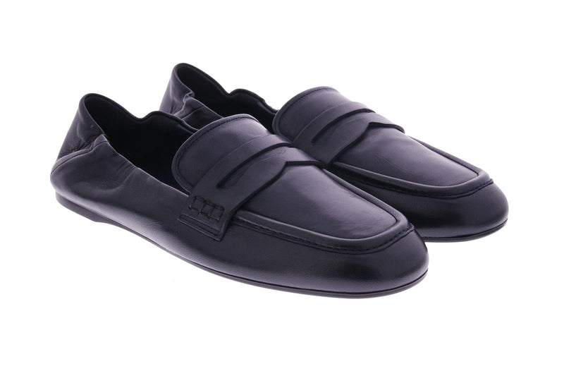 GUGLIELMO ROTTA Satin loafers navy