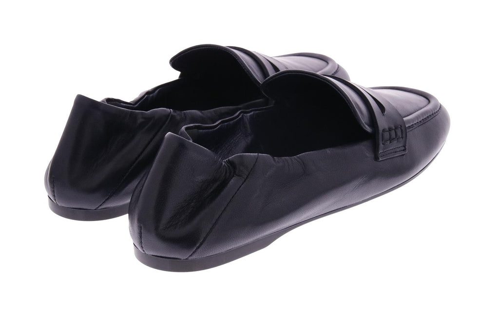 GUGLIELMO ROTTA Satin loafers navy