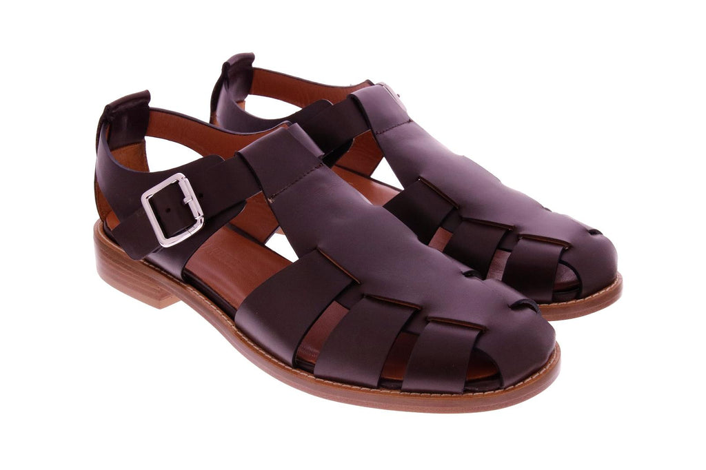 GUGLIELMO ROTTA Share sandals chocolate brown leather - Shop at Monar Antwerp