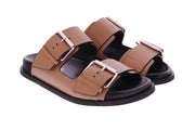 GUGLIELMO ROTTA Tudor sandals cognac brown