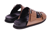 GUGLIELMO ROTTA Tudor sandals cognac brown