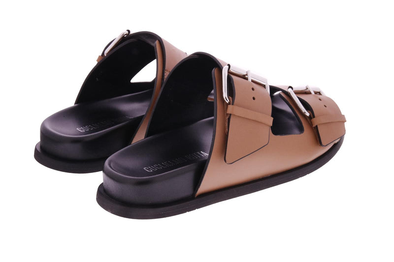 GUGLIELMO ROTTA Tudor sandals cognac brown