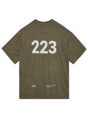 HALO Graphic boxy t-shirt capers green