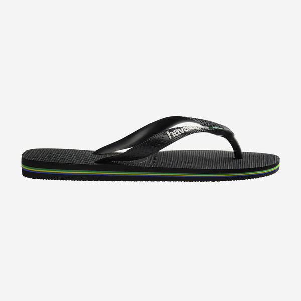 HAVAIANAS Brasil Logo flip flop sandals black