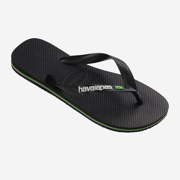 HAVAIANAS Brasil Logo flip flop sandals black
