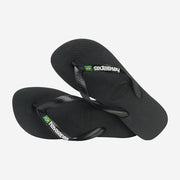 HAVAIANAS Brasil Logo flip flop sandals black