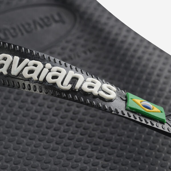 HAVAIANAS Brasil Logo flip flop sandals black