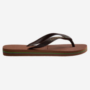 HAVAIANAS Brasil logo flip flop sandals rust coffee brown