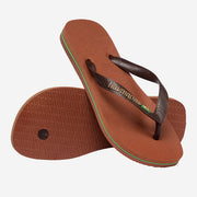 HAVAIANAS Brasil logo flip flop sandals rust coffee brown