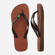HAVAIANAS Brasil logo flip flop sandals rust coffee brown