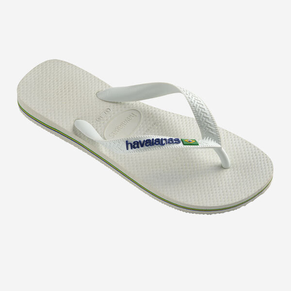 HAVAIANAS Brasil logo flip flop sandals white