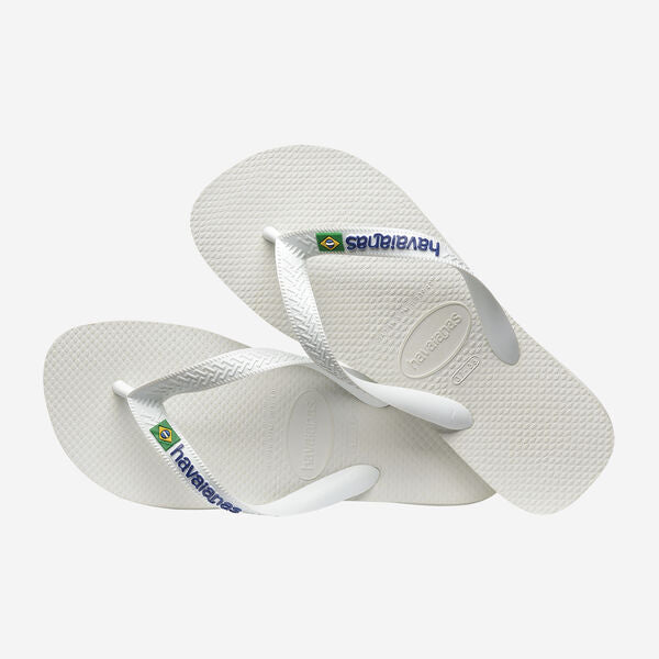 HAVAIANAS Brasil logo flip flop sandals white