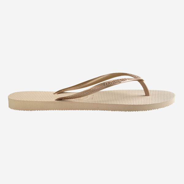 HAVAIANAS Slim flip flop sandals sand grey light gold