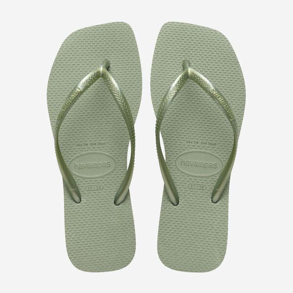 HAVAIANAS Slim square flip flop sandals smoke green
