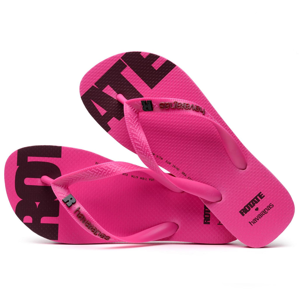 HAVAIANAS x ROTATE Top flip flops electric pink