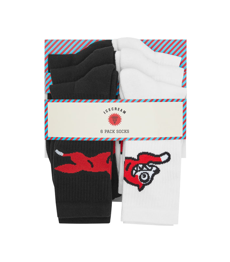 6 PACK RUNNING DOG SOCKS