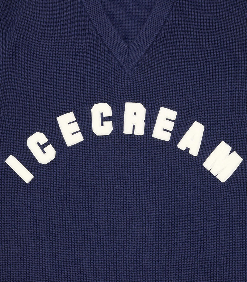 ICECREAM Arch knitted vest navy