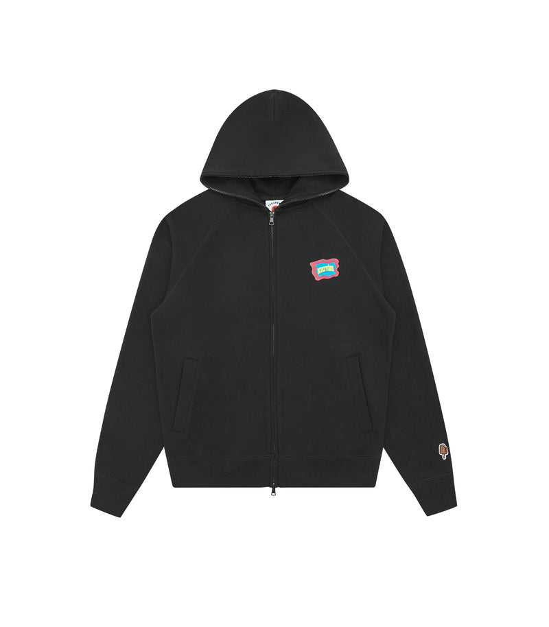 BLOCK LOGO ZIP THROUGH HOOD